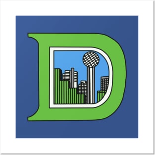 The Big D - Retro Dallas Design Posters and Art